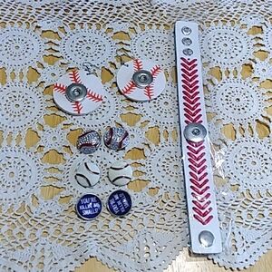 Sports Snap Jewelry - ⚾ bundle earrings, necklace, buttons